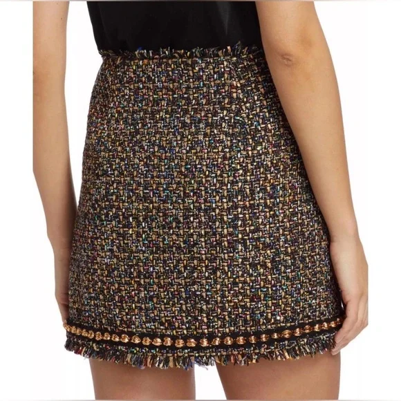 Cinq à Sept Odette Confetti Tweed Mini Skirt/Size 4 - Picture 2 of 11